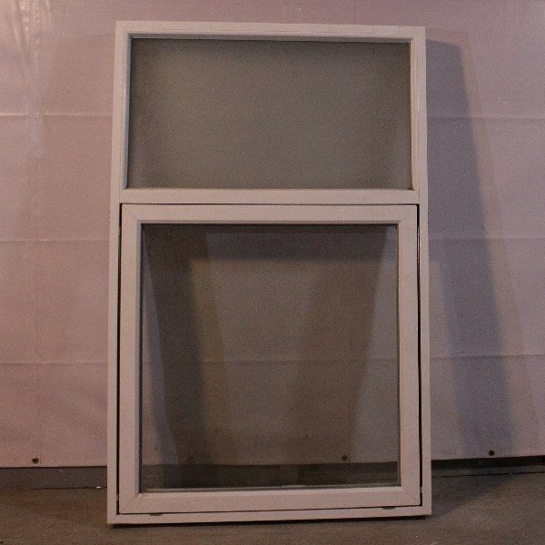 Topstyret vindue, Fast matteret, PVC, Hvid 94,8 X 148,6 