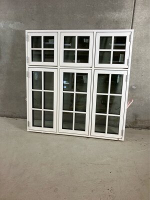 3-fags Dannebrogs vindue, JABS, 153x156cm