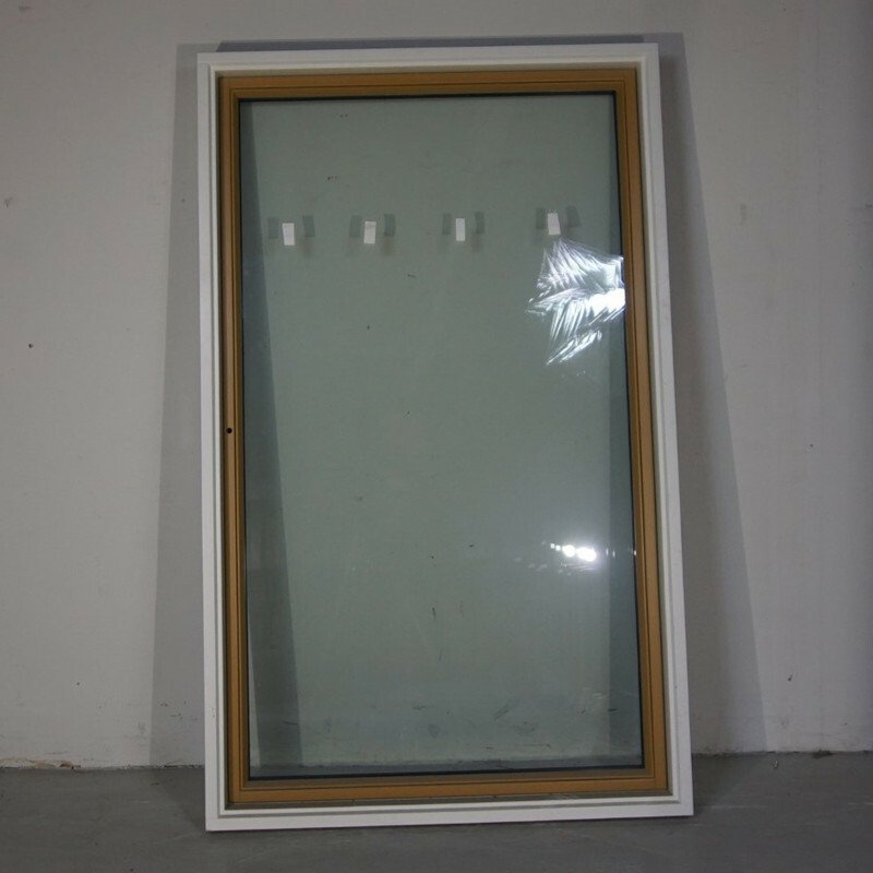 Fast vindue fra Vrøgum-svarre, 3-Lags glas, Blå 114 X 186,5 