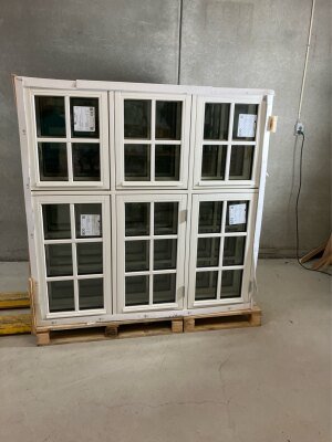 3-fags Dannebrogs vindue, JABS, 154,5x155cm