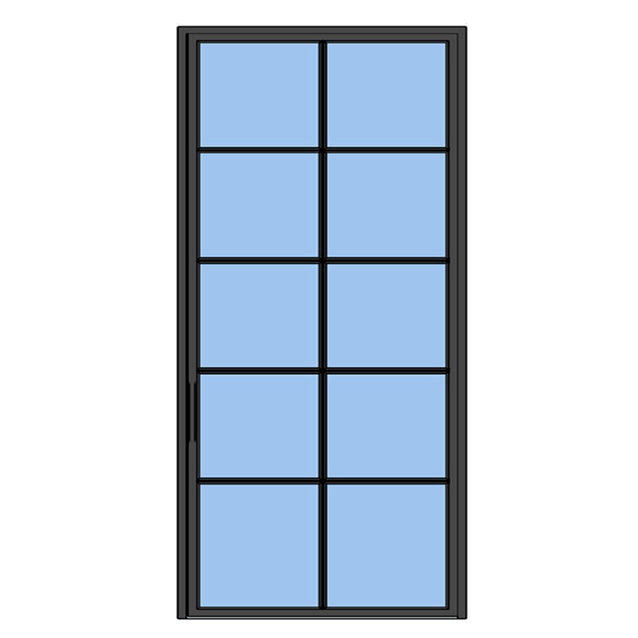 New Yorker Glasdør fra ProDoor, 10 Ruder, Inkl. håndtag, Sort 89 X 230 Højre