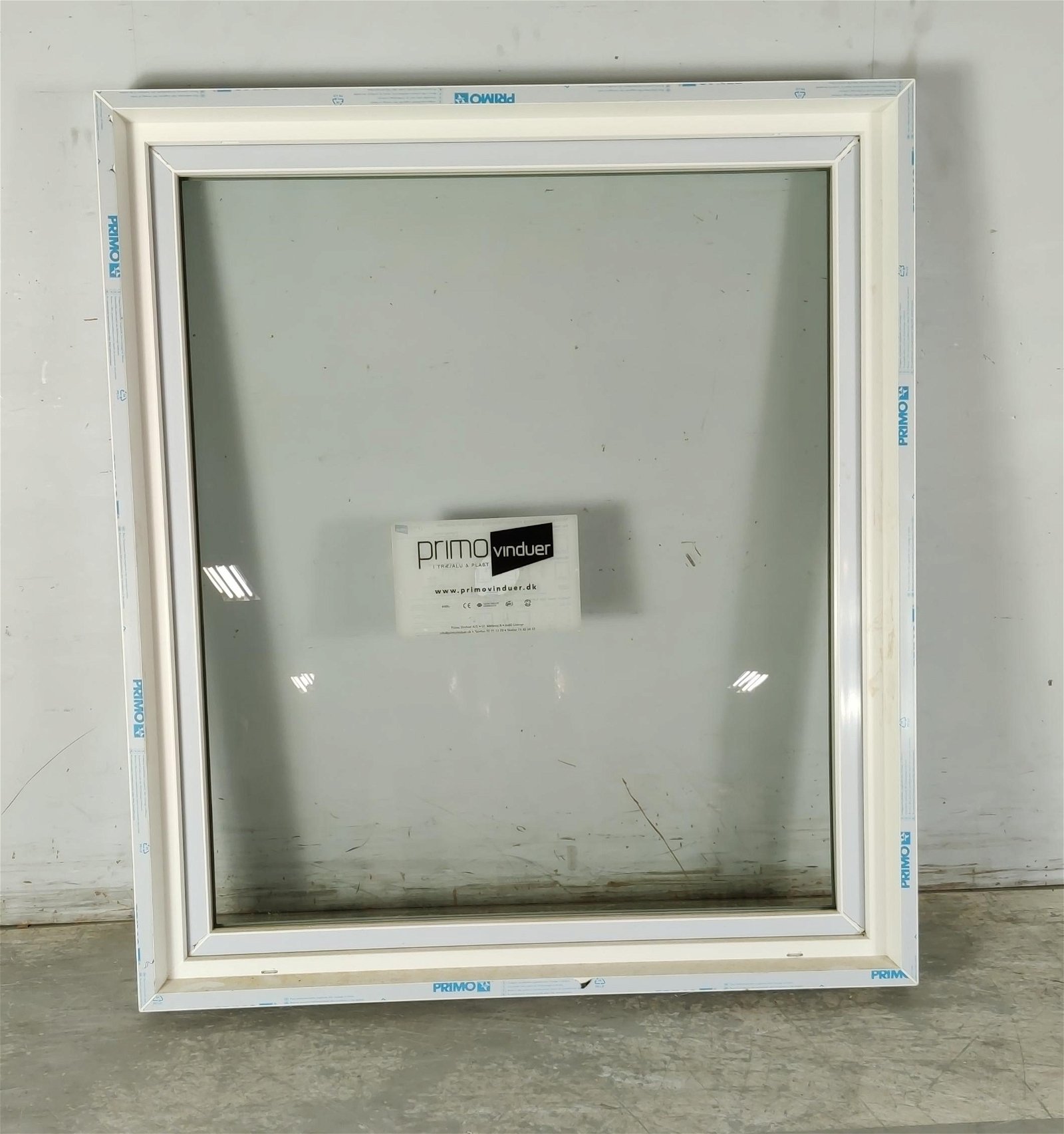 Drejekip vindue fra Primo, klar glas, pvc, hvid