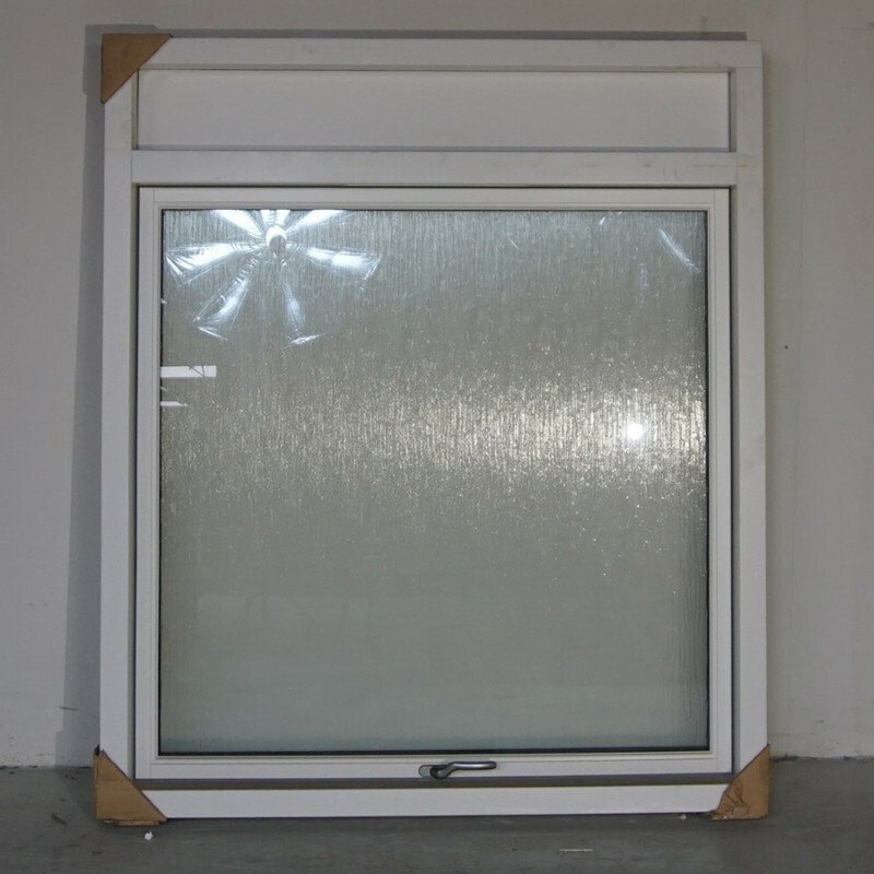 Topstyret vindue, 2-Lags matteret glas, Træ, Hvid 119,5 X 140 