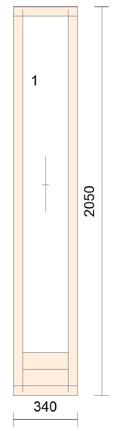 Sideparti fra Arlanga, Træ, 3-Lag glas, Hvid 34 X 205 