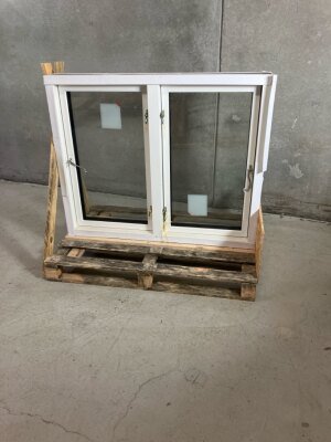 2-fags sidehængt vindue, 118x96cm