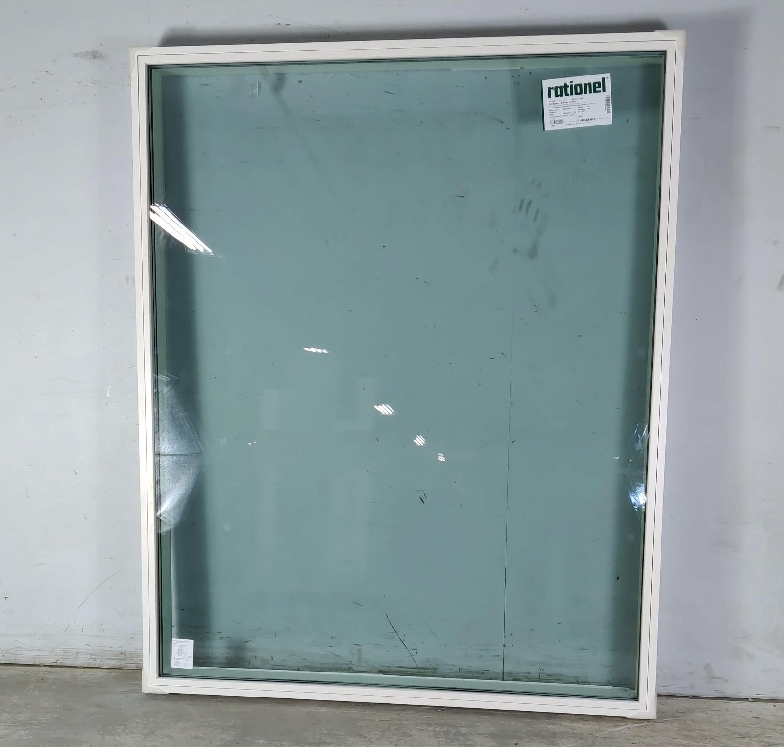 Faskarm vindue fra Rationel, klar glas, træ/alu, hvid