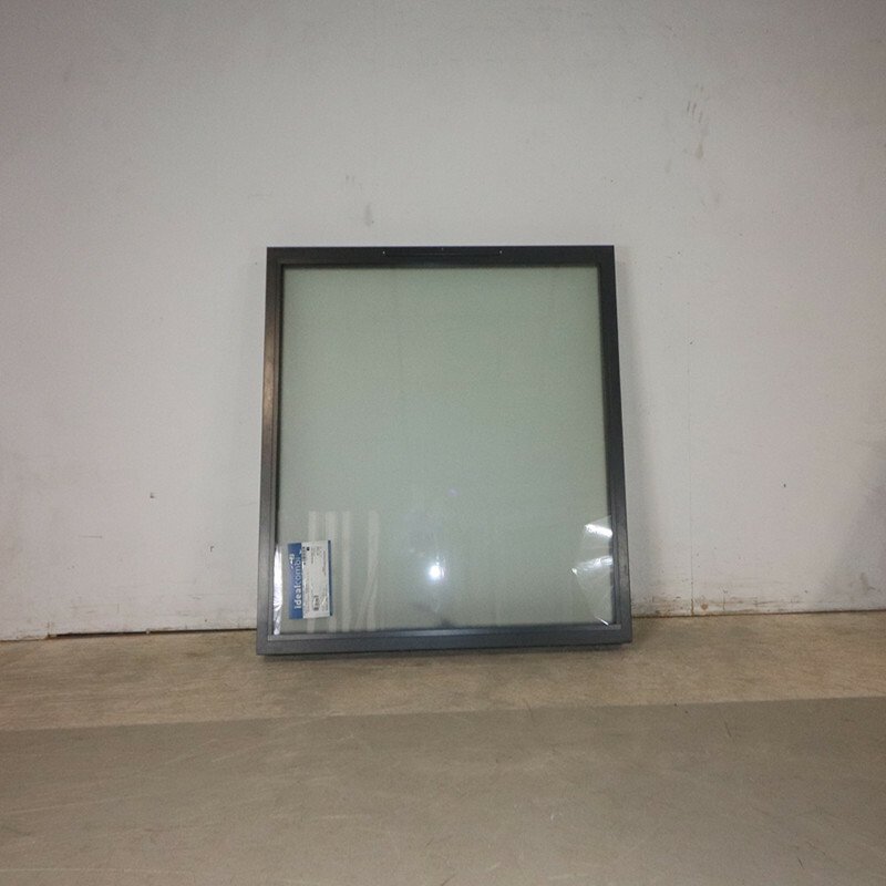 Topstyret vindue fra Idealcombi, 3-Lags matteret glas, Træ/alu, Antracit 129 X 119 