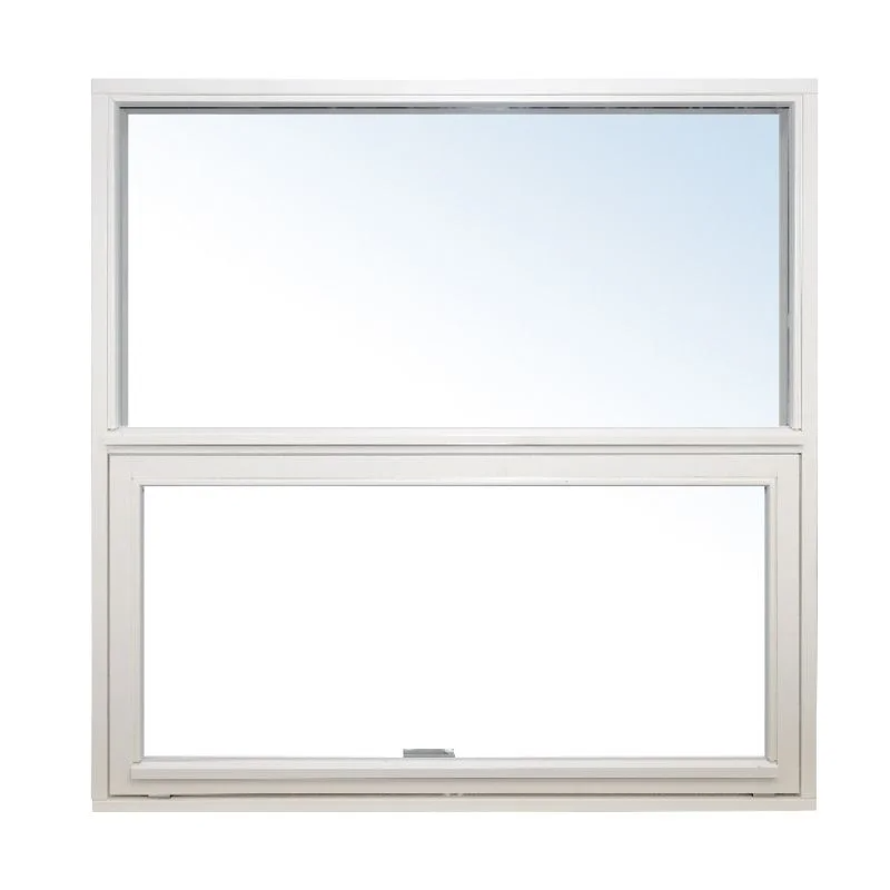 Topstyret vindue , Todelt med fast element, energiglas, Fyrretræ, 3-lags glas, Hvid 119 X 119 