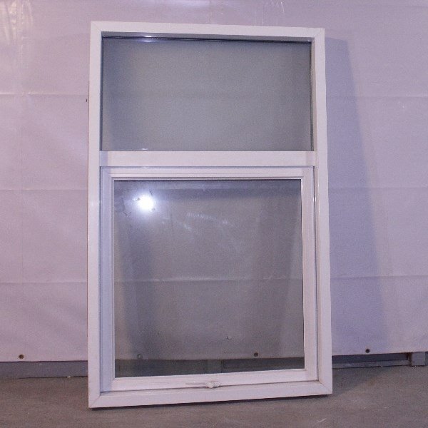 Topstyret vindue, Fast matteret, PVC, Hvid 94,8 X 148,6 