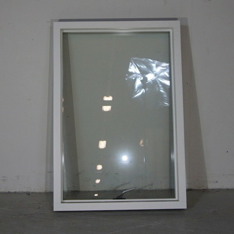 Topstyret vindue fra Idealcombi, 2-Lags glas, Træ/alu, Grå 89,6 X 130 