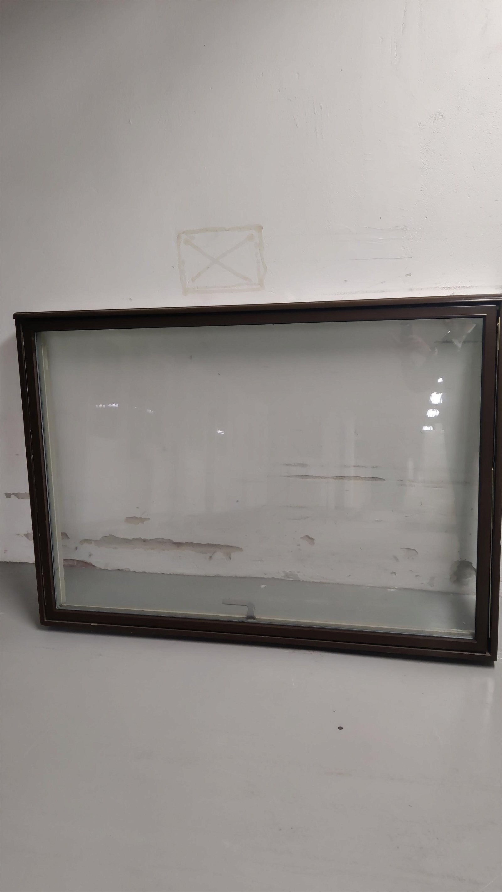 Topstyret vindue, 2-Lags glas, Træ/alu, Brun 157,5 X 124 
