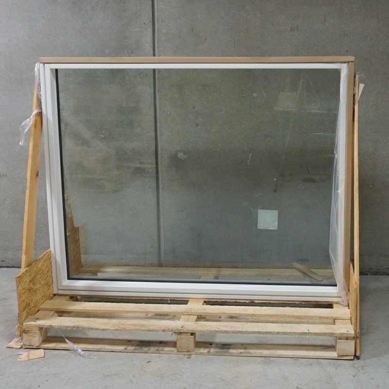 Fastkarms vindue, Træ, Hvid 120 X 150 