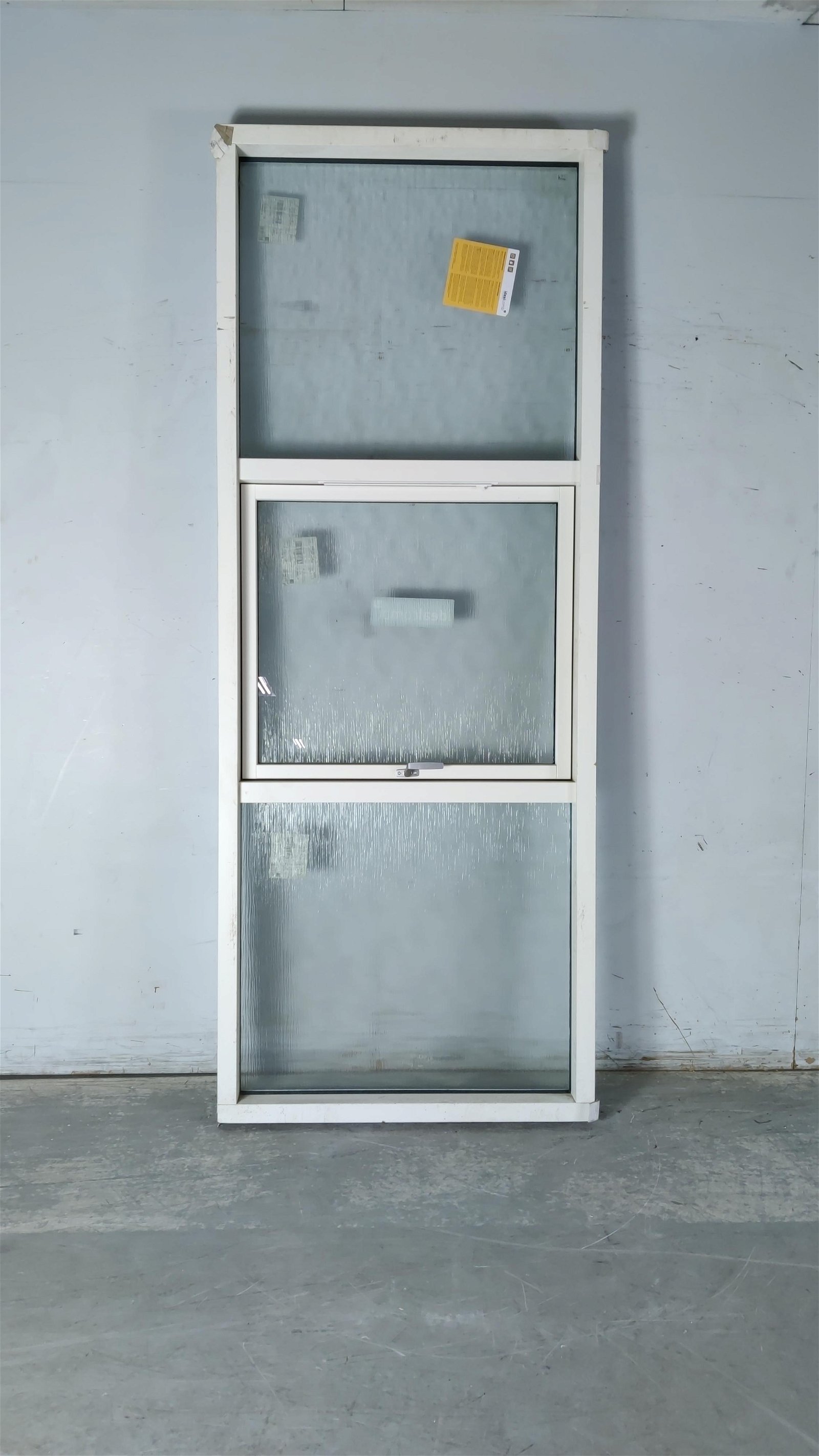 Topstyret/fast vindue fra Ideal Combi, 2-Lags cotswol glas, Træ/alu, Hvid 99 X 257,5 