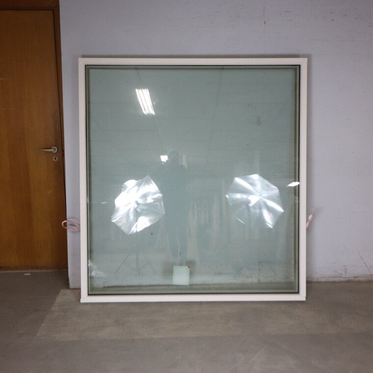 Fast karms vindue , 2-Lags glas, Træ/alu, Hvid 163 X 175 